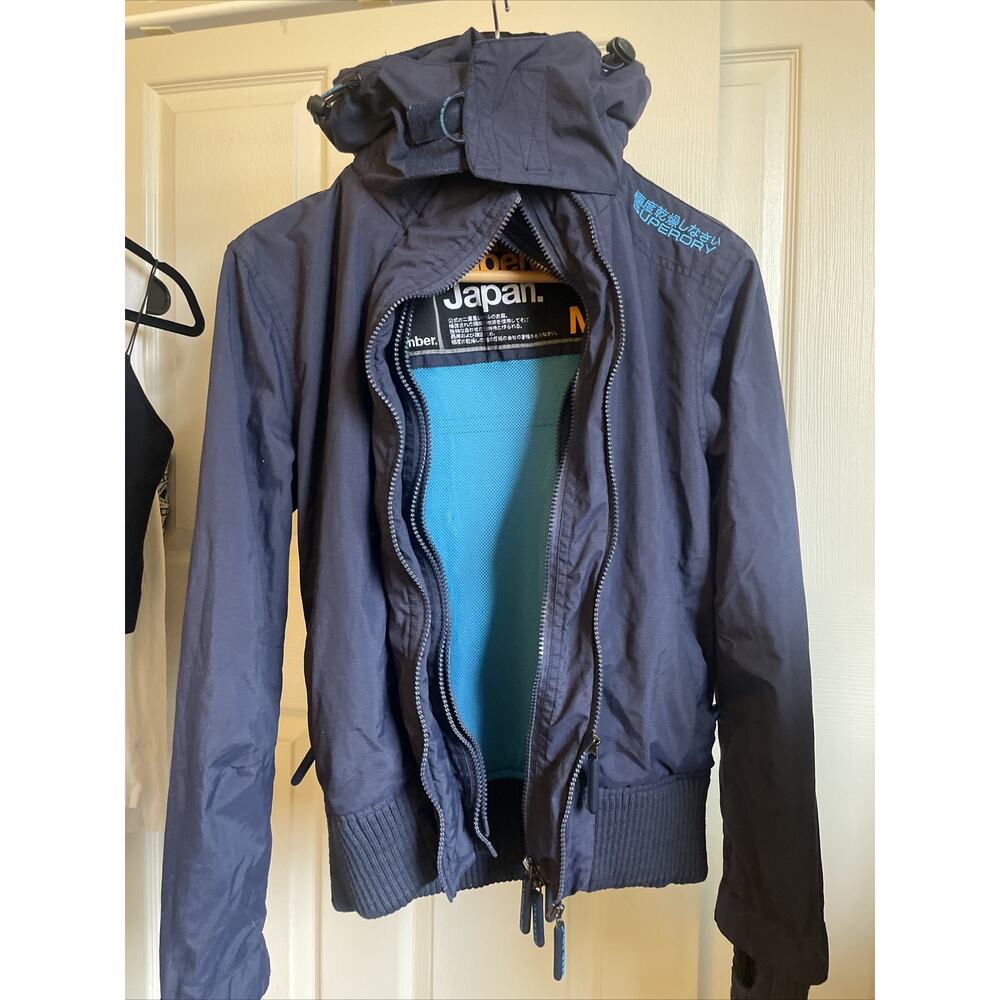 Superdry Japan Navy Blue Windbomber Windbreaker Jacket Medium